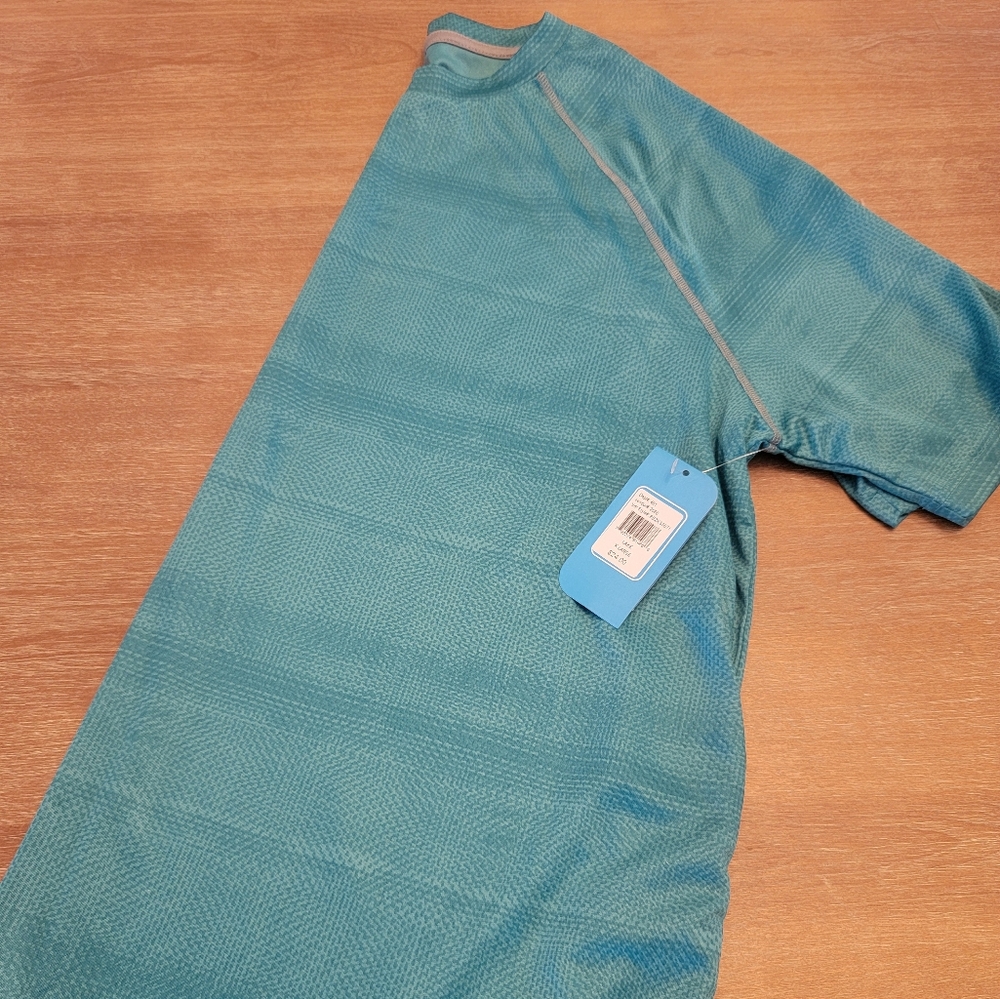 Mens UV, moisture wicking athletic shirt. NWT.